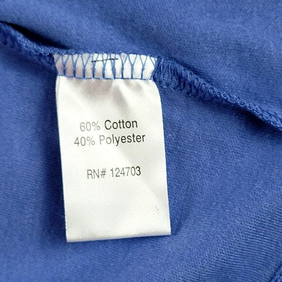 Rebecca Malone Women's Blue Top Decorative Detail size Petite Medium NWT  JH1463 - Picture 4 of 4